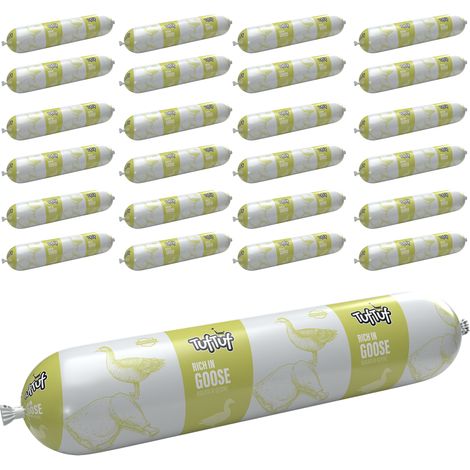 TufTuf Nassfutter für Hunde, Gänseriegel, 24 x 900 g, Komplettfutter (1/2)