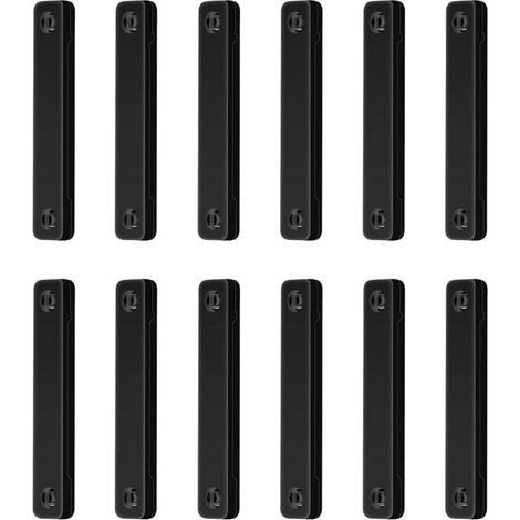 Lot de 12 clips adhésifs pour moustiquaire - Bandes magnétiques pour fenêtre - Installation sans trace et sans perforation - Pour stores de douche occultants - Aimant mural pour la mai (1/4)