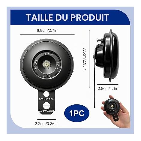 Universal 12 V Motorcycle Horn Compatible with Motorcycle Scooter Car Truck Waterproof (1/4)