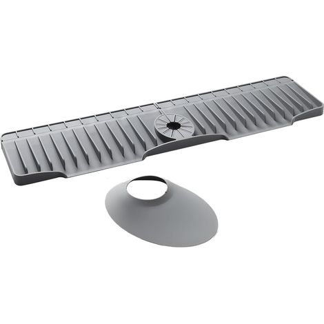 Tapis pour robinet d'évier Tapis en silicone auto-drainant rapide 69,85 cm Tapis pour Évier de Cuisine Pour maison, salle de bain, restaurant, plan de travail, sous-évier, autour et de (1/5)