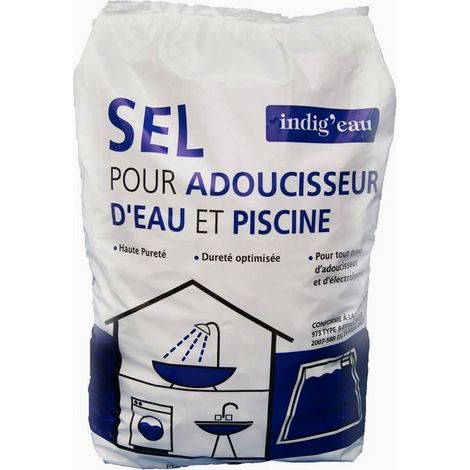 Sel spécial piscine et adoucisseur d'eau Indig'eau Sac de 10 kg
