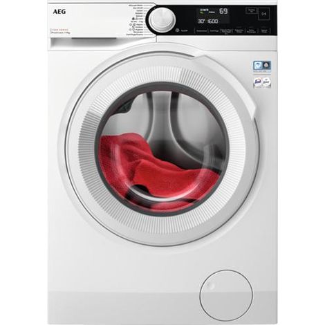 AEG LR7D96CW Lavatrice serie 7000 ProSteam® 9 kg. Tipo di carica: Caricamento frontale. Capacità cestello: 9 kg, Classe di efficienza della centrifuga: B, Silenziosità (centrifuga): 76 dB, Velocità... (1/9)
