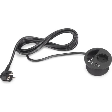 Multiconnettore Circle 80, Verniciato nero, Tecnoplastica, 1 pz. 5048414 EMUCA (1/5)