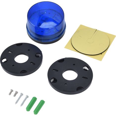 Feu stroboscopique LED pour voiture 12V 5W 15 LED, voyant d'avertissement routier multifonction pour auto, camion, bus, bleu (1/5)