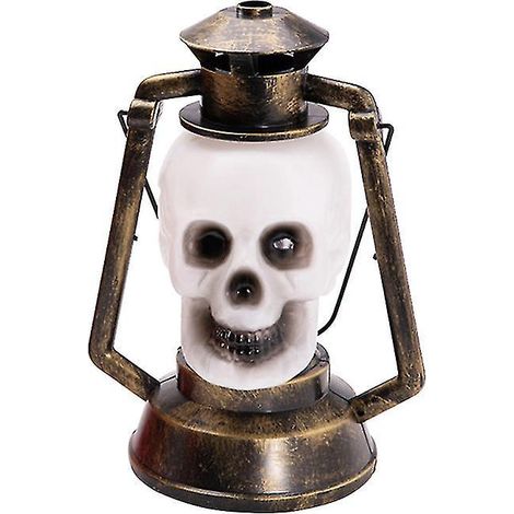 1 Stück Laterne mit Totenkopfmuster für Halloween-Dekorationen