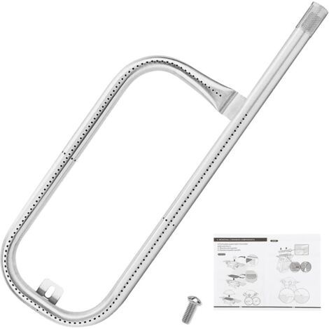 Tube de brûleur de 43 cm en acier inoxydable 304 – Compatible avec les barbecues Weber Q100, Q120, Q1000 et Q1200 – Flux de gaz uniforme pour une cuisson optimale (1/5)