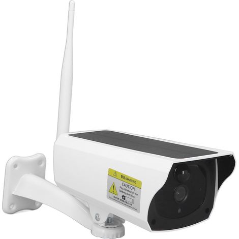 Caméra de surveillance solaire sans fil extérieure, caméra batterie avec panneau solaire intégré, projecteur LED HD Wi-Fi étanche, caméra de sécurité autonome à énergie solaire (batterie rechargeable (1/5)