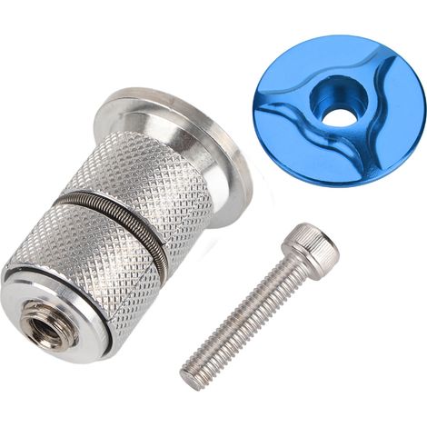 Bouchon d'expansion de fourche de vélo en alliage d'aluminium 1/1.25 pouce - Bleu (1/5)