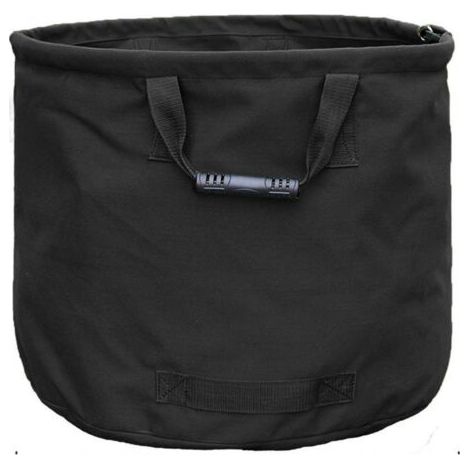54x45cm schwarzer Sac de Jardinage 125L Extra-Robust mit Griffen, Laubsack aus Militärplane (1/4)