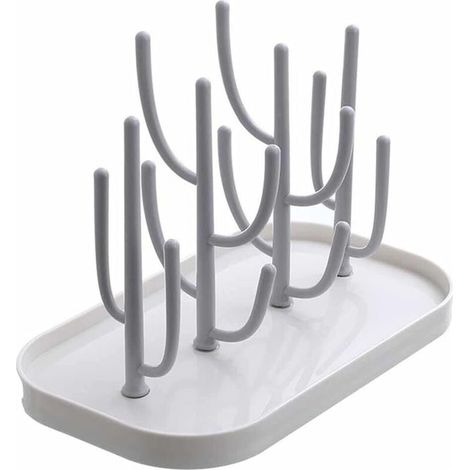 Séchoir à Boîteilles avec égouttoir (beige)
