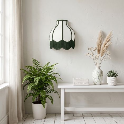 Aplique de Pared con Flecos Verdes Oscuros  Serie NALA II (1/5)