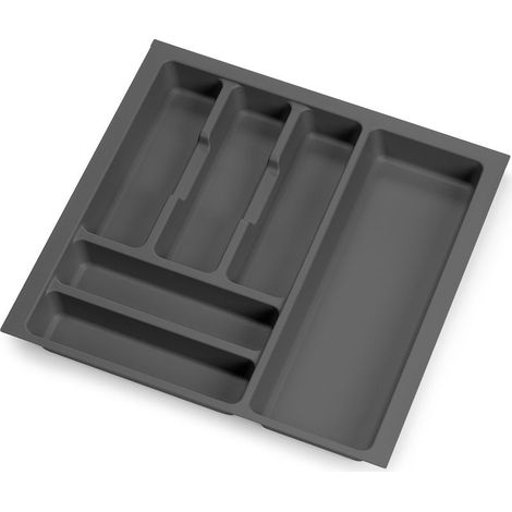 Emuca Optima Vertex Besteckkasten grau anthrazit
