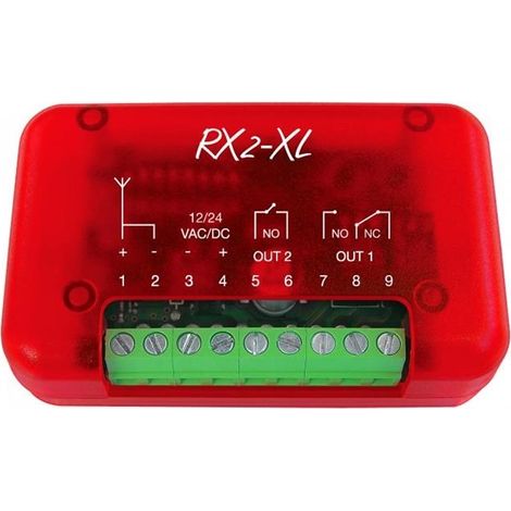 NOLOGO RX2-XL Ricevente Radio Ricevitore 2 Ch Universale Compatibile 433.92 Mhz