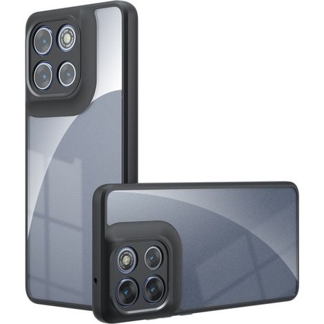 Funda para Motorola Moto G86 5G / G86 Power 5G, con protección para la cámara, transparente con marco negro. (1/5)