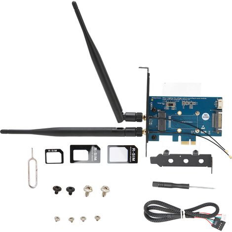 Vielseitiger Mini-PCIe-Adapter, kompatibel mit verschiedenen Systemen, 4-Pin-Stromanschluss, kompaktes Format für PCIe-Karten (1/5)