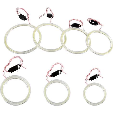 COB-Halo-Ringe – 1 Paar – Kunststoff und LED – Weißes Tagfahrlicht – Für Auto und Motorrad – 120 mm (1/5)
