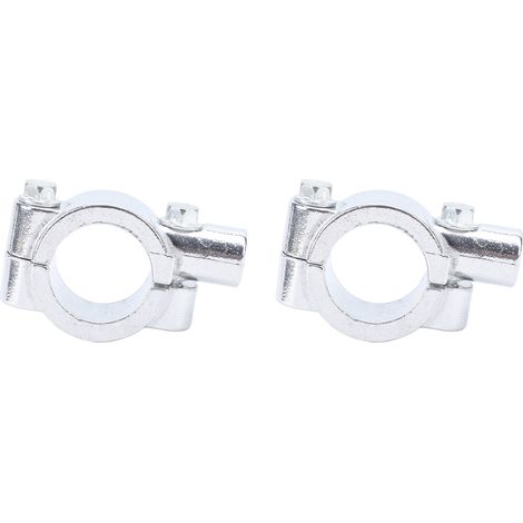 2PCS 25mm Motorcycle Handlebar Mirror Mount Holder Clamp Bracket Adapter Universal for Motorbike ATV Scooter Project Bikes Silver M8 (1/5)