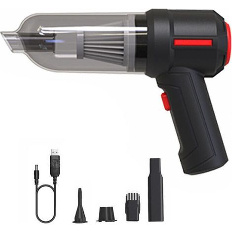 3-in-1 Portable Cordless Air Duster Mini 9000Pa Cordless Car PC Keyboard Vacuum Cleaner, Black