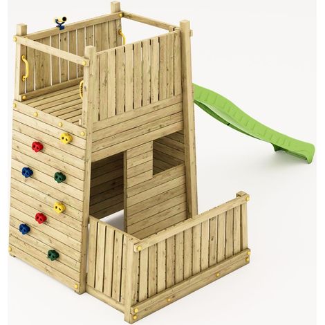 Parco Giochi in Legno Fungoo Resort – Fortezza con Scivolo, Arrampicata (1/5)