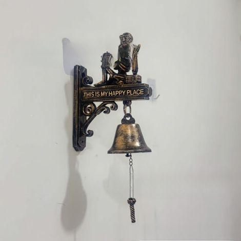 Sonnette décorative murale en résine en forme de crâne de dragon cavalier - Sonnette de porte en résine en forme de crâne et de bouteille de bière