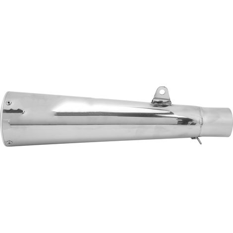Pot universel d'échappement moto 2-en-1, silencieux tube de remplacement pour Kawasaki ZX14 2006-2011, argenté (1/5)