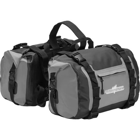 Sacoche de moto, étanche, grande capacité, 2pcs 25L Gris (1/2)
