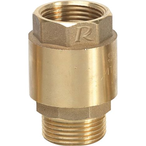 - Rückschlagventil - Messing - 1 Zoll Außengewinde Einlass, Innengewinde Auslass für Tauchpumpen, Gartenbewässerung, Gold (1/3)