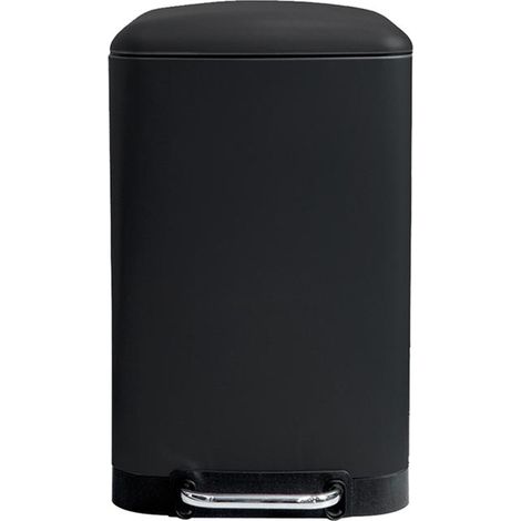 Perel Metall-Tretabfalleimer mit herausnehmbarem Eimer, solide rutschfeste Basis und verstärktes Pedal, ideal für Zuhause und Büro, Kapazität 30 Liter, rechteckig 61,5 x 32,5 x 34,5 cm, grau anthrazit (1/3)