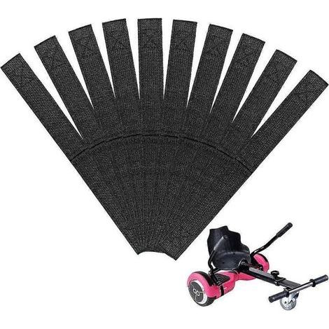 Lot de 10 sangles réglables pour hoverboard : sangles de fixation de siège en nylon. câble de fixation auto-agrippant. (1/3)