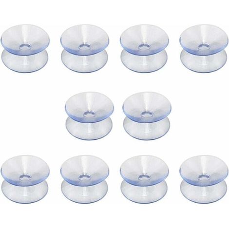 Doppelseitige Saugnäpfe, kompatibel mit Glastischplatten, Triomphe Set mit 10 hakenlosen Saugnäpfen für multifunktionale doppelseitige Glasspiegel, rutschfest, (20 mm) (1/4)
