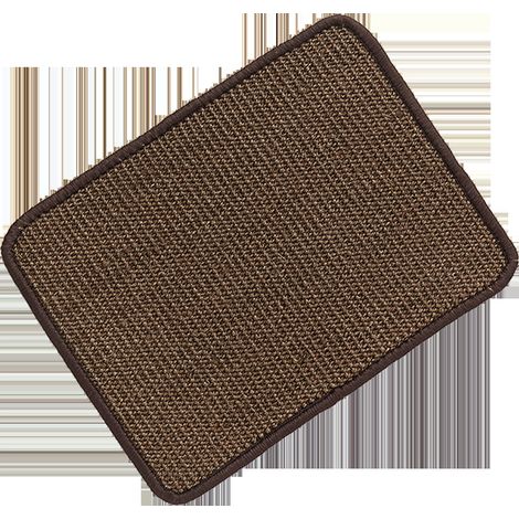 Tapis Griffoir pour Chat, Tapis à Gratter en Sisal Naturel Grattoir Tapis Chaton Jouet de Soins pour Griffes de Chat Anti-dérapant, Protéger Les Meubles Et Les Canapés(30x40cm) brun