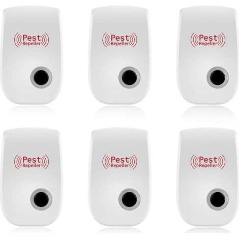 Lot de 6 répulsifs à ultrasons,Appareil Ultrason Souris,Répulsif électronique Moustiques Intérieur, Répulsif pour.[Q888] (1/4)