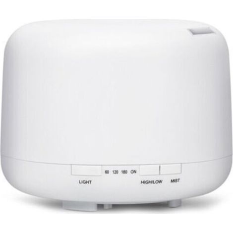 Umidificatore a nebulizzazione con luce notturna a 7 colori, telecomando, diffusore di aromaterapia, timer, 500 ml