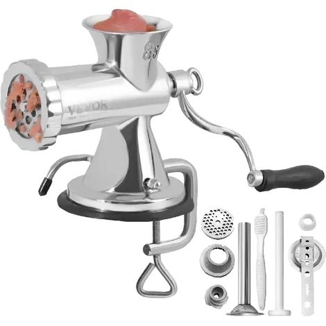 Hachoir à viande manuel, acier inoxydable 304, pince à ventouse (1/5)
