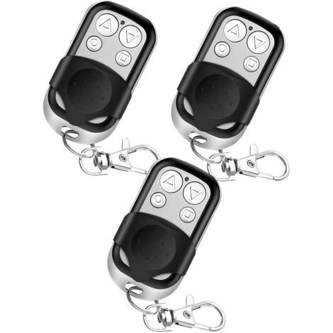 3 Pièces Télécommande Universelle Portail 433,92 MHz Code Fixe - Bip Garage Universel Copieuse 4 Canaux - Badge Portail Compatible Came, Faac (Non Rolling Code) - Emetteur Porte de Garage avec Pile (1/5)