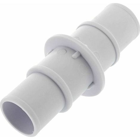 Conector para manguera de piscina, acoplamiento recto con ventosa, para piscinas de 1-1/4" y 1-1/2", adaptador de manguera, blanco, 1 pieza (1/5)