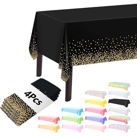 4er Pack Tischdecken rechteckig 137x274 cm wasserdicht für Partys