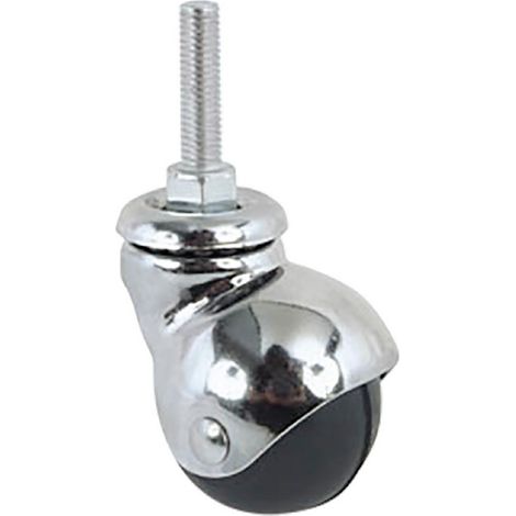 1PZ RUOTA PER MOBILI ART.165/B ø 50 - perno mm 8 x 15 - nera