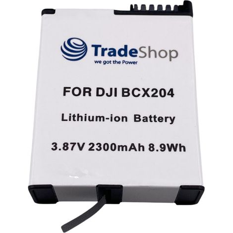 Trade-Shop Li-Ion Akku 3,87V / 2300mAh kompatibel mit DJI Osmo Action 5 Action-Kamera ersetzt BCX204, BCX204-1950-3.87, CP.OS.00000370.01, JH-ACT5