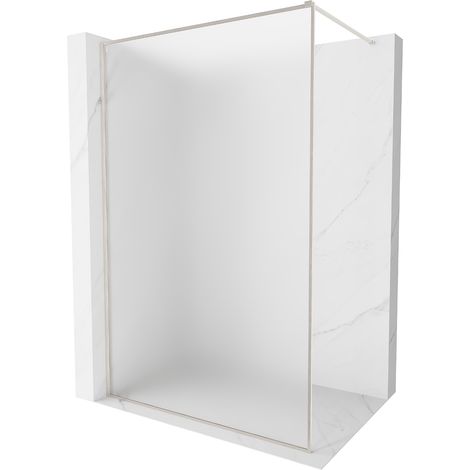 Mexen Kioto-XF Duschwand Walk-in mit Rahmen 50 x 202 cm, Mattglas 10 mm, gebürsteter Nickel - 800-050-104-97-30-X (1/5)