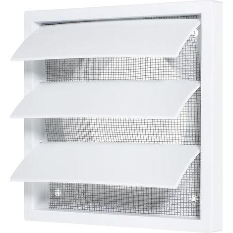 100mm Louver Wall Vent Grille with Mounting Screws for Extractor Garage Bathroom Kitchen Tumble Dryer Outdoor Wall 140x140mm (1/5)