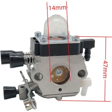 Carburateur compatible avec les débroussailleuses FS45, FS46, FS55, FS55R et FC55 (système d'alimentation C1Q-S186A 909-154). Mélangeur de carburant haute précision pour une alimentation régulière.