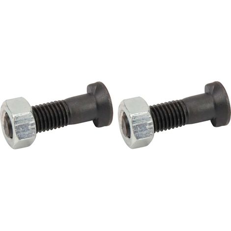 2x Boulon de charrue tête plate fraisée avec 2 ergots ovales avec écrou en acier Fixation Liaison Protection Assemblage Tracteur Machine Engin Agricole, M10 x 40mm