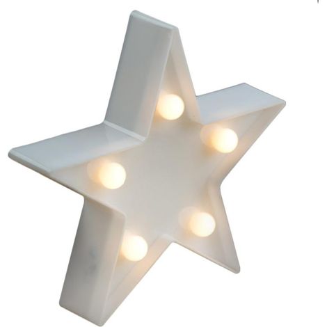 Stella a 5 LED, in metallo, illuminata, 12 cm (1/3)