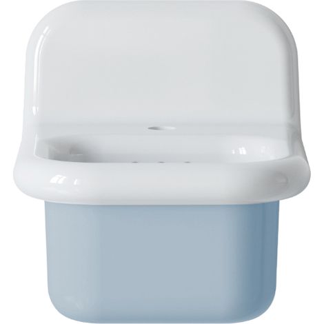 Retro-Waschbecken aus Keramik, 35 cm – True Colors Lite – Pastell-Himmelblau (1/3)