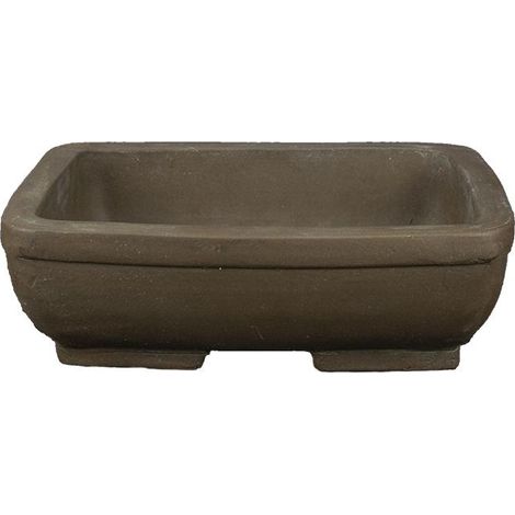 Vaso per bonsai rettangolare in gres 15x12x3,5 cm - 2922b