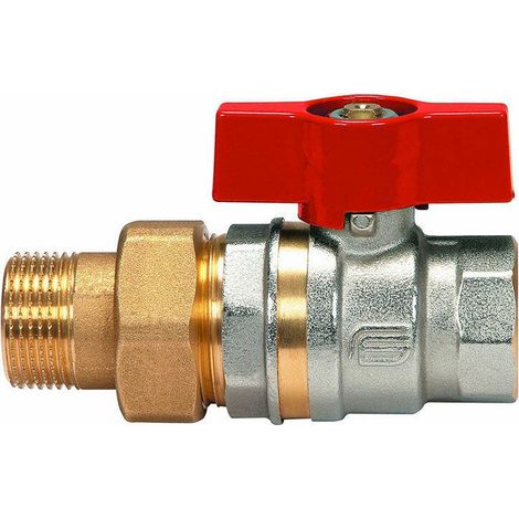 Valvola a sfera ASTER ACS 3/4" per COLLETTORE F / codola girello con farfalla in alluminio 2048R405