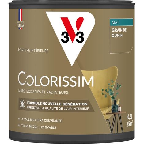 Peinture murale intérieure Colorissim® V33 Grain de cumin Mat 0,5L