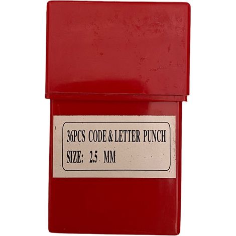 SET PUNZONI STAMPINI ALFANUMERICI 36pz KIT 2,5mm LETTERE E NUMERI (1/2)