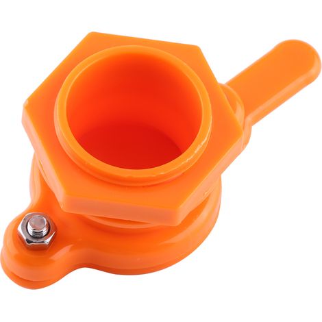 Kunststoff-Honighahn mit Absperrventil für Imkerei und Honiggewinnung (Orange) (1/5)